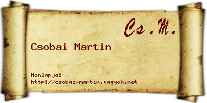 Csobai Martin névjegykártya